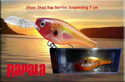 Rapala Glass Shad Rap GSR 7 - Suspending - Crankbait - Wobbler - 7 cm -