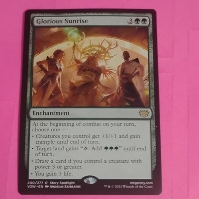 Magic: The Gathering Glorious Sunrise Kaldheim Rare Enchantment White Card