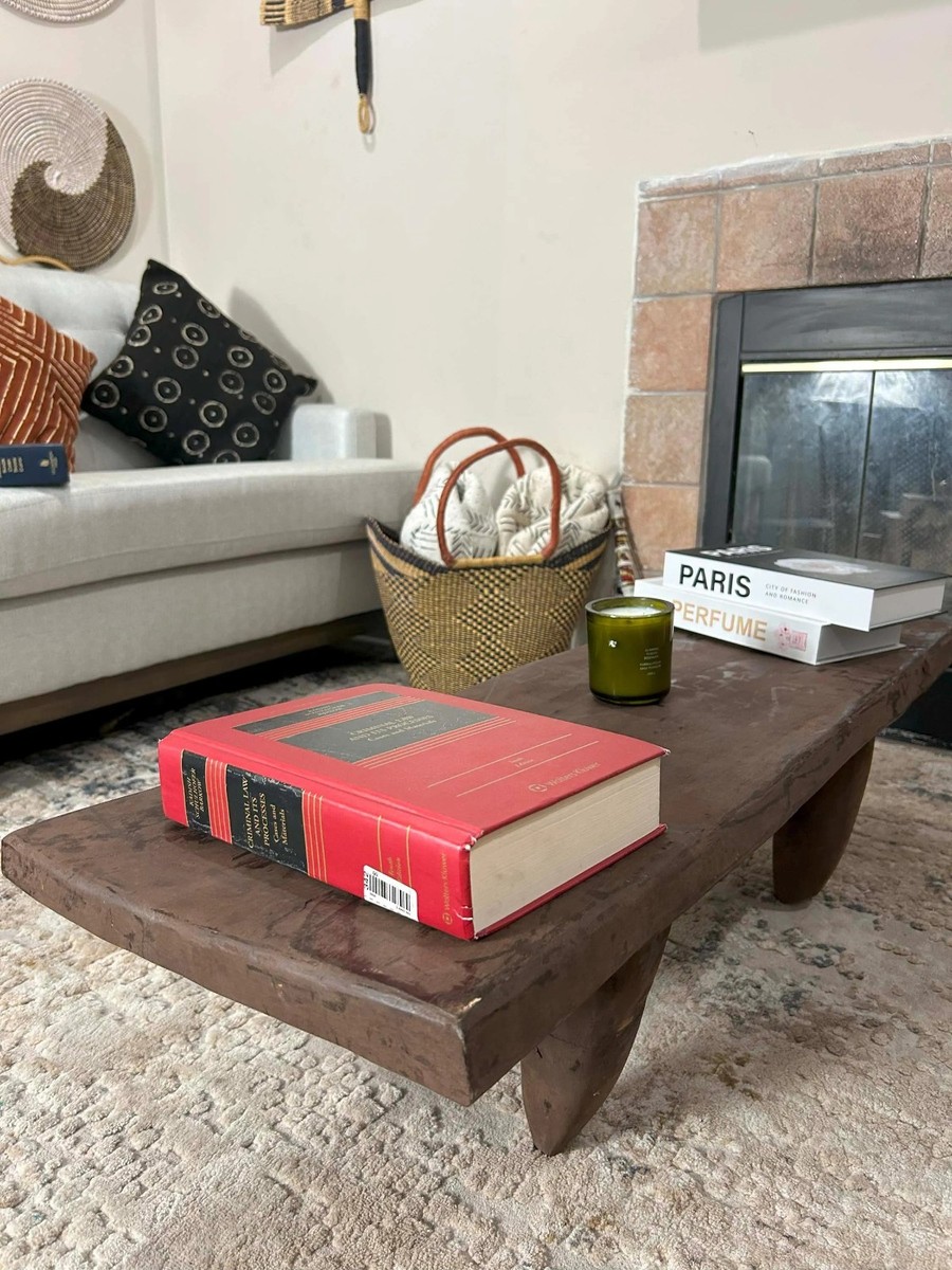 African Senufo Bench Coffee Table – Authentic Vintage Hand-Carved