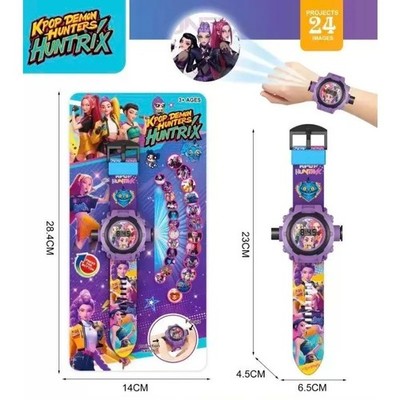 Cartoon Anime 24 Pattern 3D Projection Children's Watch Projector Toy Children's