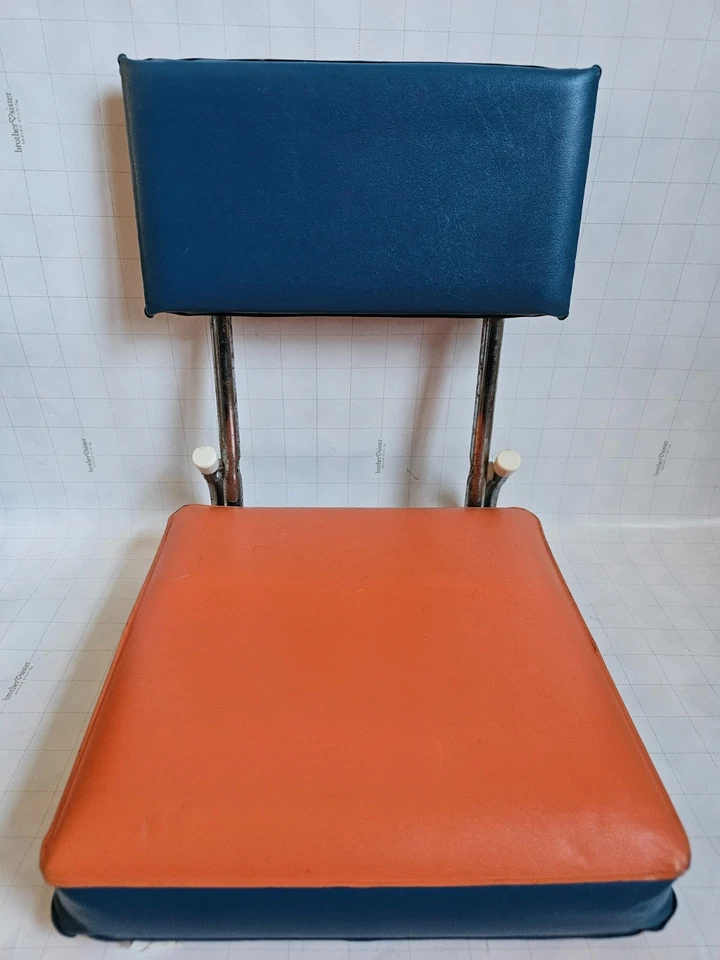 老式佛罗里达大学鳄鱼折叠体育场座椅橙色和蓝色 — 第 3/4 张图片