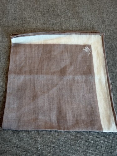 Burberry Taupe Linen Pocket Square