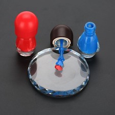 (Round Glass Sheet 02)RIZGHWOY Glass Nail Art Palette Exquisites Design For Nail