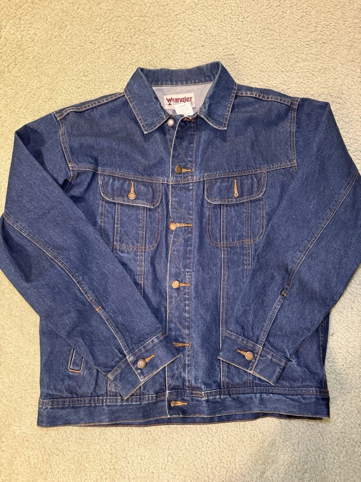 Vintage Wrangler Dark Wash Jean jacket style WPL6428 size LT