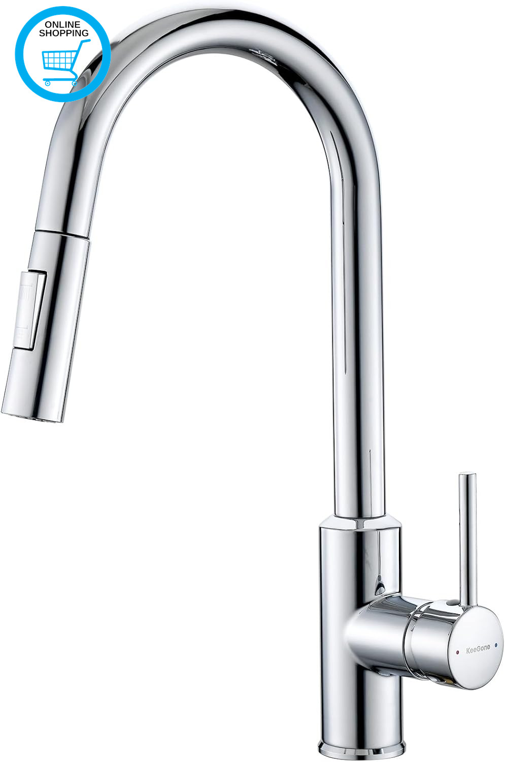 Kitchen Tap, Kitchen Mixer Tap with Pull-Out Spray, Pull down Kitchen Sink Mixer