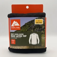 Ozark Trail Mens Wool Blend Base Layer Shirt Long Sleeve Large 42-44