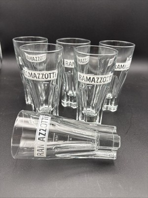 6 x Ramazzotti Likör Glas 2 cl 4 cl Rastal Gläser Relief Italy