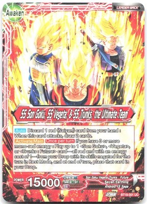 SS Son Goku SS Vegeta & SS Trunks the Ultimate Team Fighter's Ambition BT19 001
