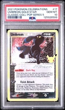 2021 POKEMON CELEBRATIONS CLASSIC COLL #17 UMBREON-GOLD STAR PSA 10