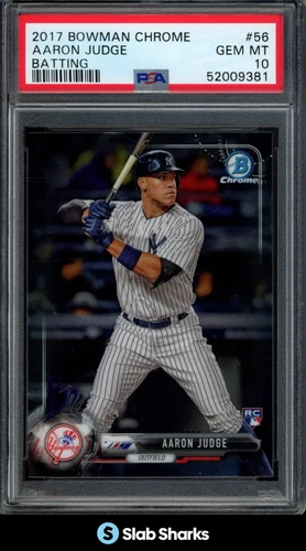 2017 BOWMAN CHROME #56 AARON JUDGE RC ROOKIE PSA 10