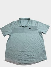 Green Under Armour Heatgear Short Sleeve Golf Polo Shirt Men's XL