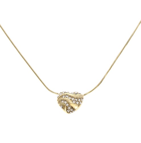 GUESS collana In My Heart Snake Chain Necklace Yellow Gold - Foto 2 di 3