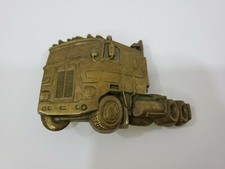 Vintage 1978 6111 SEMI-TRUCK CAB TRUCKER BRASS TONE BARON BRASS Belt Buckle