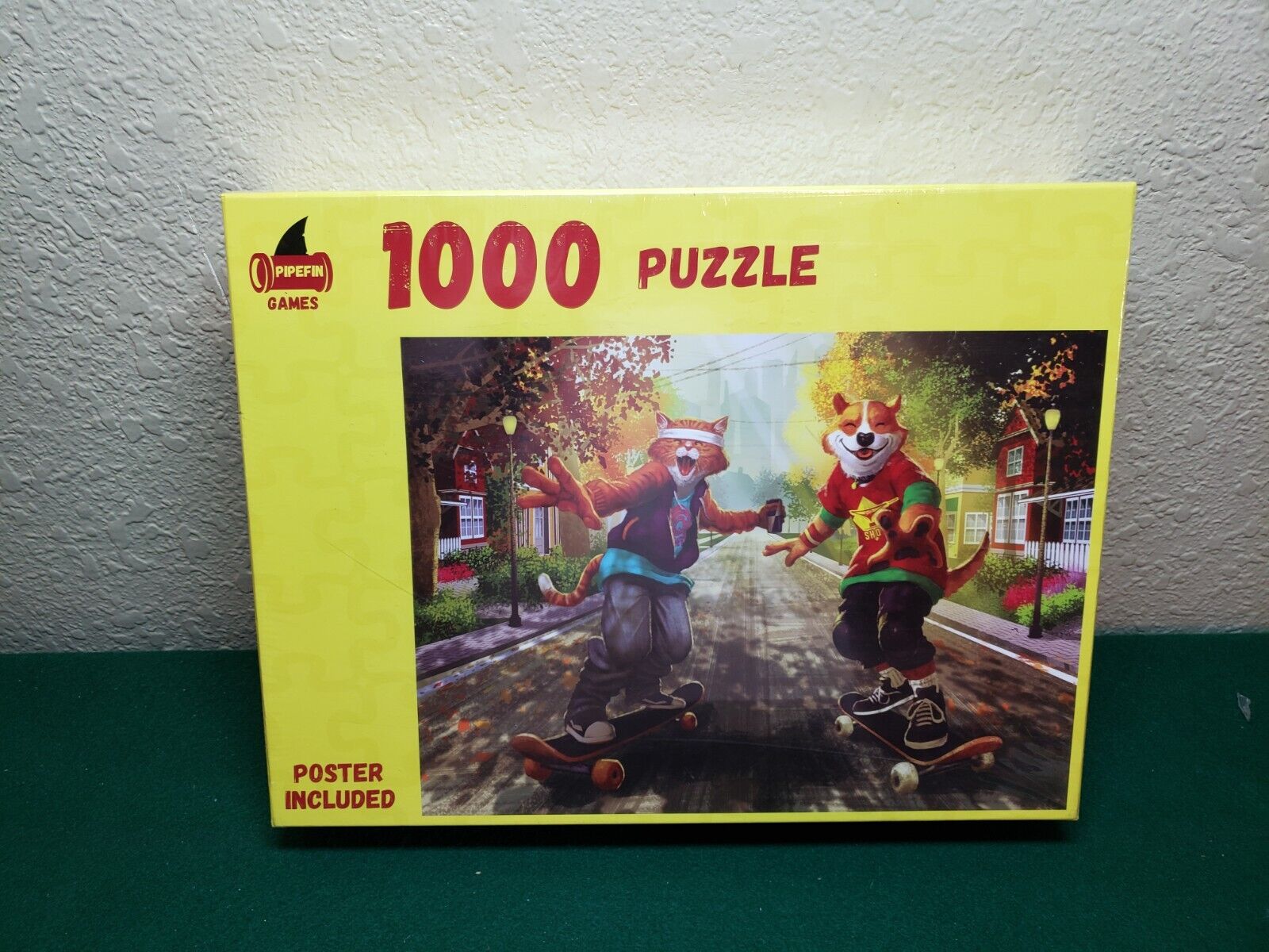 New Pets On Skateboards Jigsaw Puzzle 1000 Pcs 27x19 W/ Poster Pipefin Games