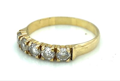 Bague Alliance Or 18 Carats Avec Diamants - 1,00 Carat, 2,80g, Occasion