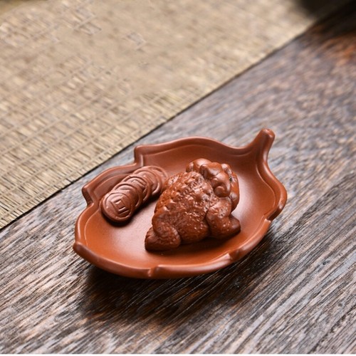 Creative Purple Clay Golden Toad Tea Pet Ornaments For Overnight Wealth Tea Play - Picture 8 of 13