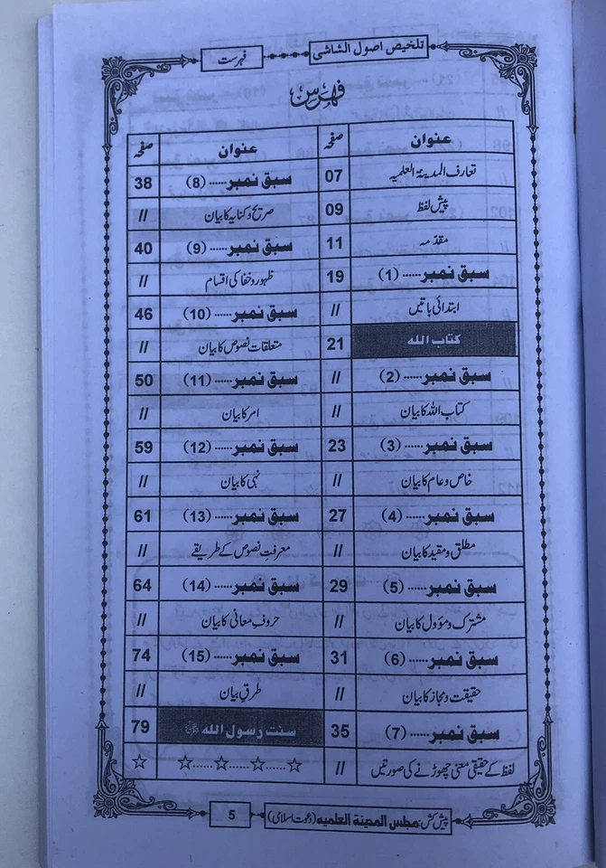 Talkhees Usool Shashi usool shaashi Easy To Follow darsi Arabic Grammar Guidance - Image 4 of 4