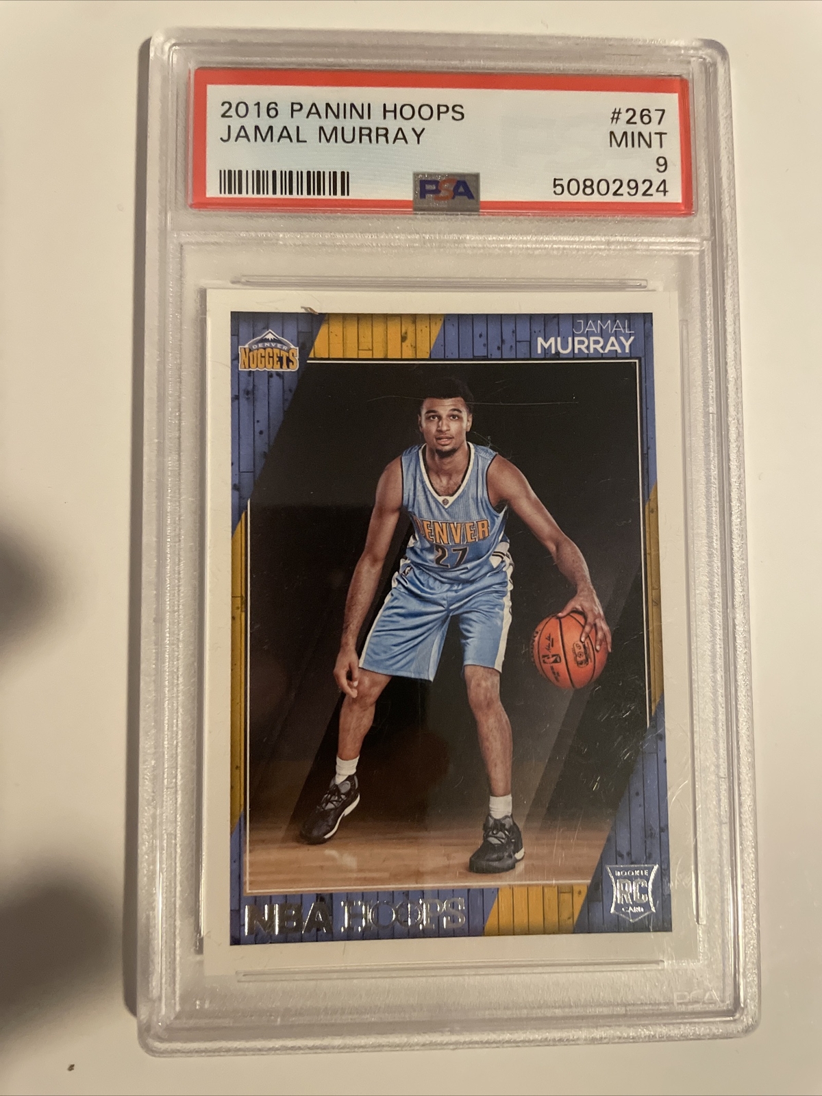 2016 Panini Hoops Jamal Murray #267 RC Rookie Card PSA 9 Denver Nuggets