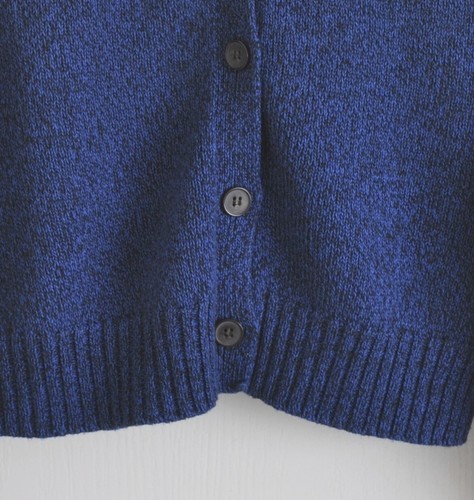 Toast Neat Wool Cotton Cardigan Size XS Blue Marl Buttons Sweater Knit - Picture 5 of 16