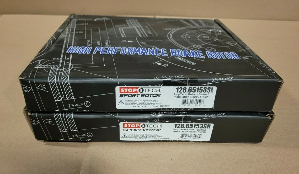 Brand New LEFT & RIGHT REAR StopTech Sport Slotted Rotors Fit 2018-2020 F150 - Image 3 of 4