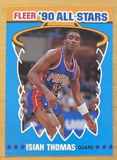Isiah Thomas 1990-91 Fleer All-Stars Insert #6 Detroit Pistons HOF Star NM-MT