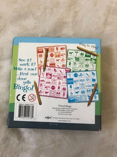 Travel Bingo Game eeBoo 2003 Saxton Freymann New - Picture 2 of 2