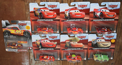 HUGE LOT LIGHTNING MCQUEEN PIXAR CARS DEPUTY HAZARD CACTUS NASCAR RUSTEZE