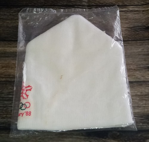 1988 Calgary Winter Olympics SHELL GAS Promo Toque French Offer Sealed Unopened - Picture 2 of 2
