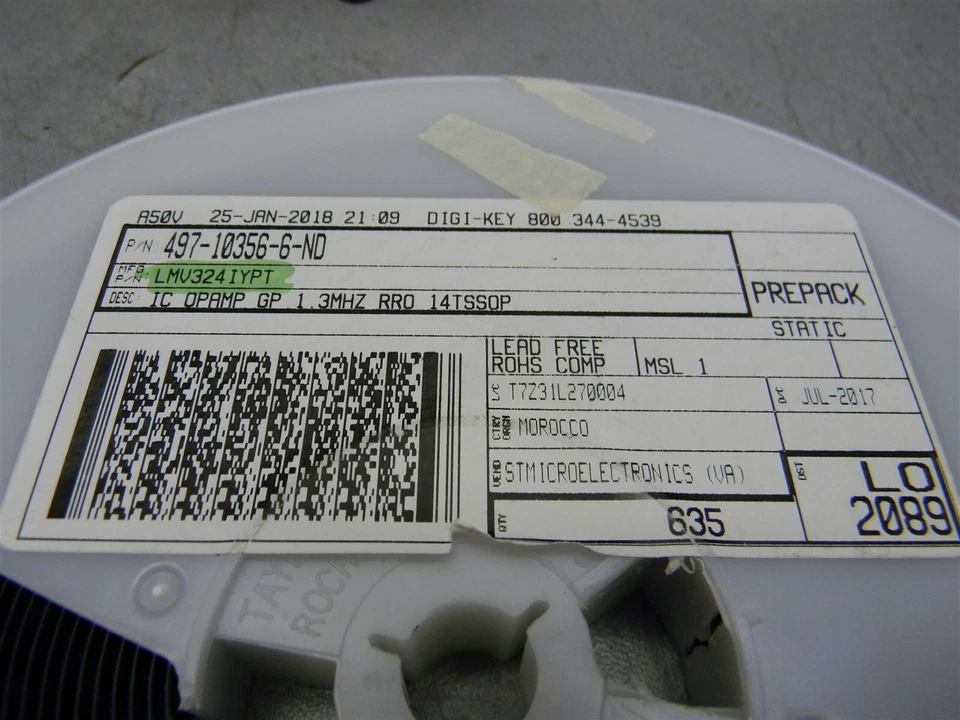 STMicroelectronics LMV324IYPT Operational Amplifiers Reel of 635 - Image 2 of 4