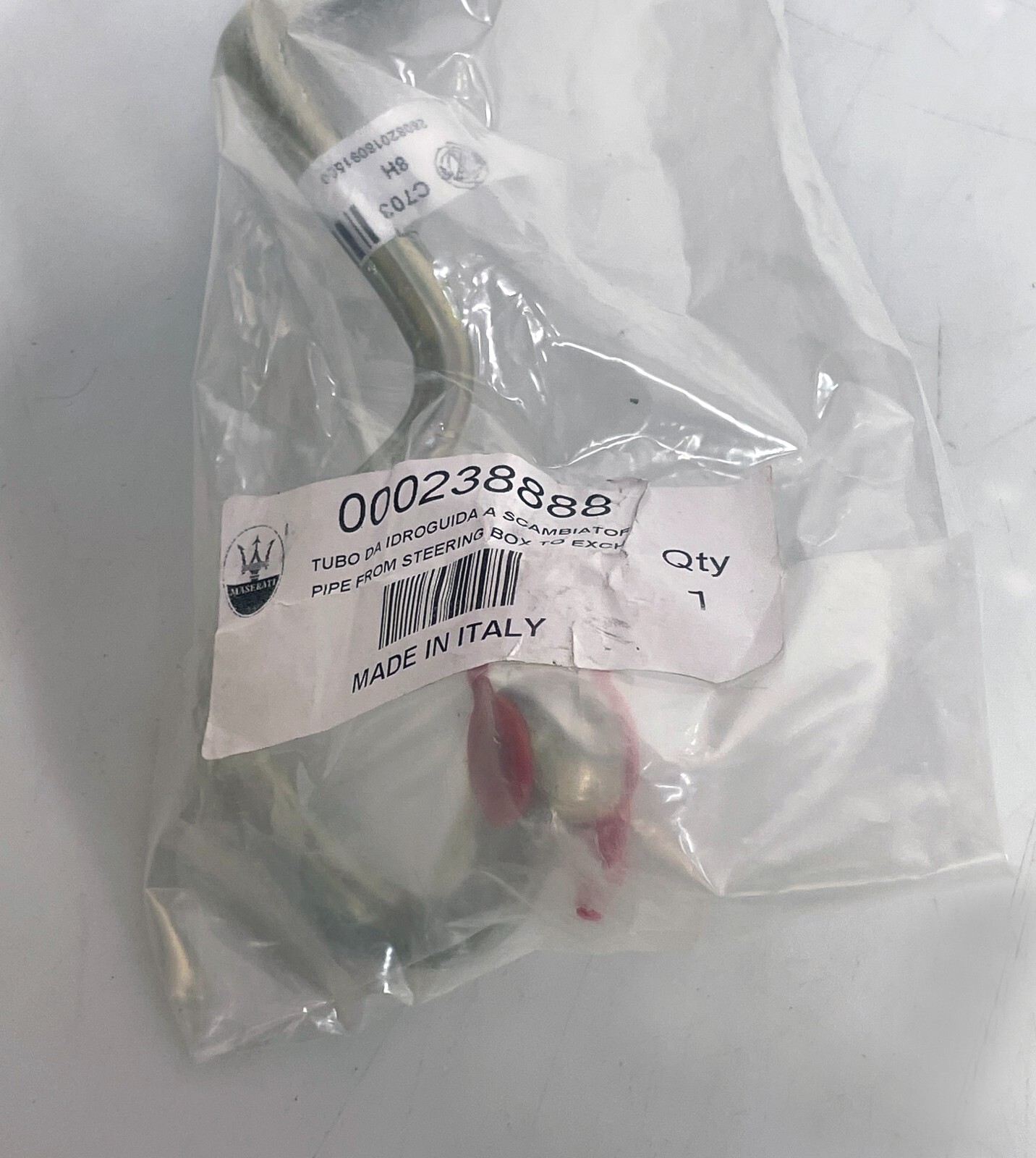 Maserati GranTurismo  Pipe From Power Steering Box To Exchanger - P/N 238888