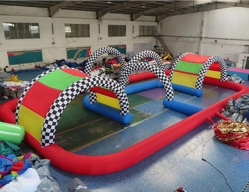 15x8m Palla gonfiabile Zorb Go Kart pista aerea pista da corsa gonfiabile per gioco per bambini - Foto 2 di 4