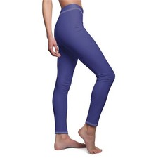 Navy Blue - Women's Cut  Sew Casual Leggings AOP 