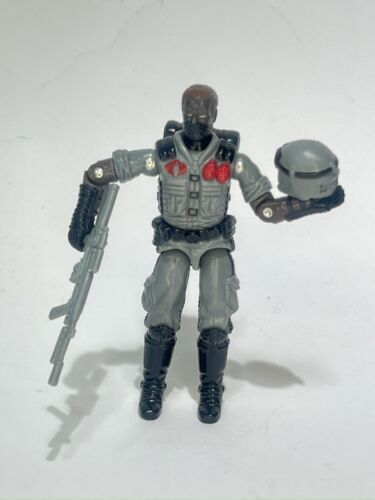 GI Joe RED LASER Gray Cobra Viper Officer O-Ring 3.75 Factory Custom Black Major