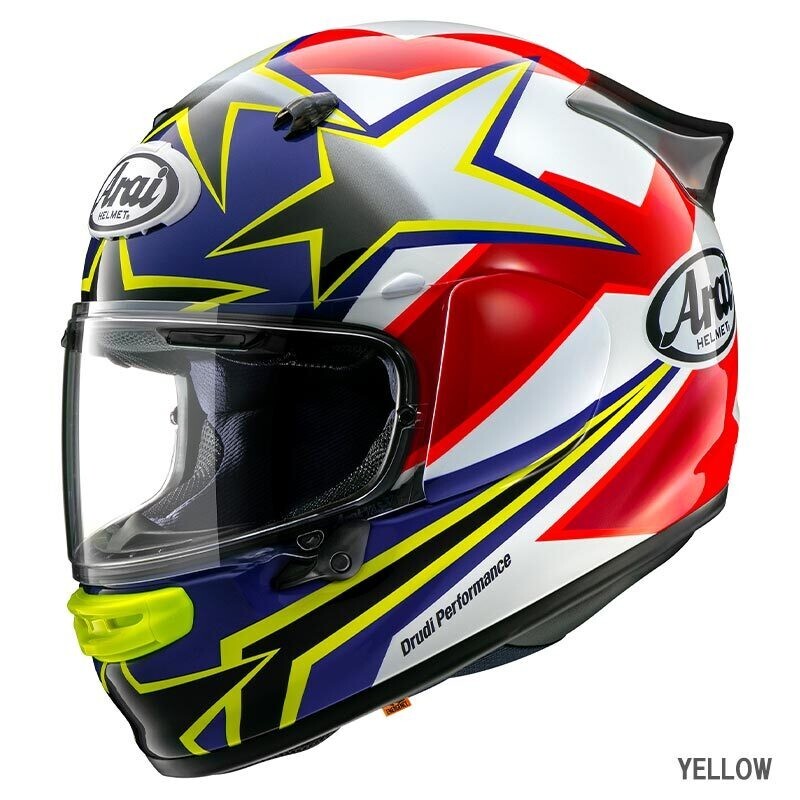 Arai Full face helmet ASTRO GX STAR＆STRIPE Yellow Size:M(57-58CM 