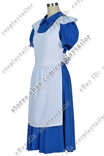 Abito da cameriera Alice nel Paese delle Meraviglie cosplay Alice grembiule festa di Halloween - Foto 4 di 14
