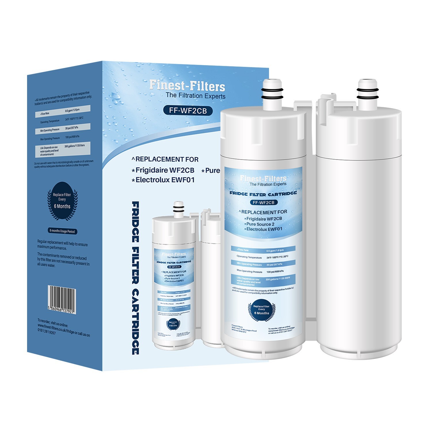 Water Filter Cartridge For Frigidaire WF2CB Pure Source 2 Electrolux EWF01