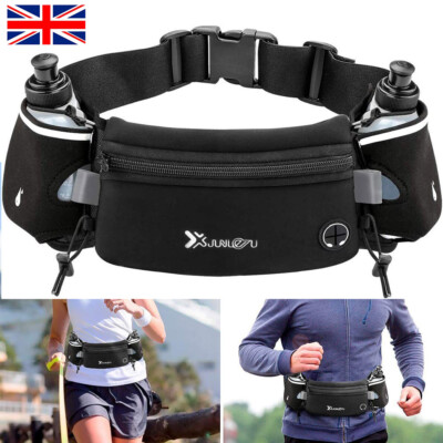 Running Belt with Water Bottles Fitness Sports Jogging Phone