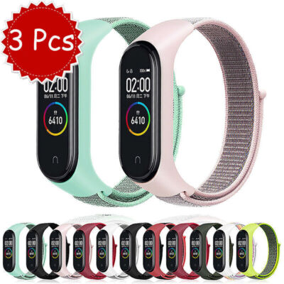 3 Pcs Watch Band Strap Nylon For Xiaomi Mi 6 5 4 3 2 Nylon Bracelet Wrist Smart