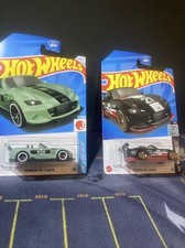 Lot Of 2 2024 Hot Wheels Green 15 Mazda MX-5 Miata    23 Hw Modified Blk Mx-5