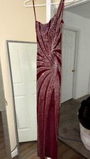 Embellished Maxi Dress Burgundy (size 0 /XS)