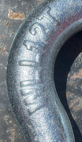 1-1/4" Screw Pin Anchor Shackle WLL 12 Ton Forged CarbonSteel Hot-dip Galvanized - Picture 6 of 6