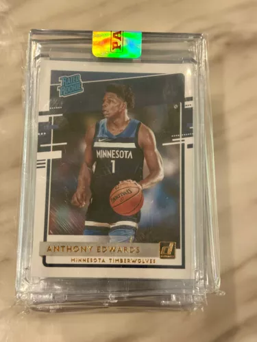 2020 Donruss ANTHONY EDWARDS Rated Rookie RC Timberwolves ENCASED - GOLD MEDAL