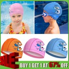 Kids Swimming Cap Girls Boys Unisex Swim Pool Hat Waterproof Silicone Durable