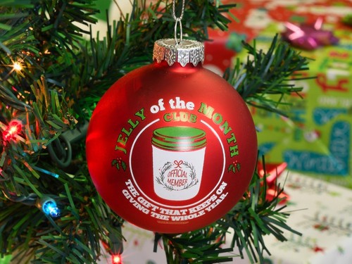 Tree Buddees Jelly of The Month Club Red Glass Christmas Ornament Funny Xmas Fun - Picture 5 of 5