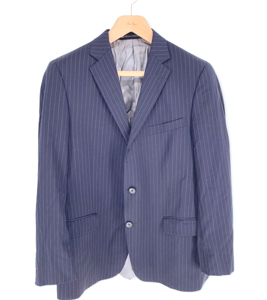 Hart Schaffner Marx Mens Two Button Suit Jacket Blazer Navy