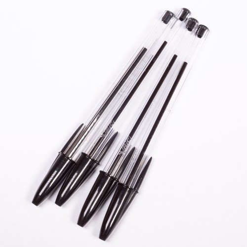 Black or Blue BIC Cristal Ballpoint Pens Medium 1mm Biro Office Writing School - Picture 2 of 3