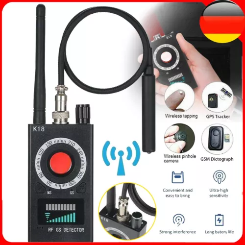 1MHz-8000MHz CÁMARA RASTREADOR BUSCADOR DE CHINCHES DETECTOR RF SPY BUG GSM GPS DE - Imagen 12 de 13