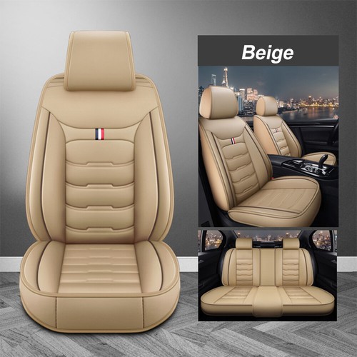 Car Seat Covers Deluxe PU Leather Seat Cover Front Rear Seat Set Full Surrounded - Picture 35 of 41