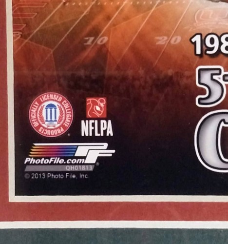 Miami Hurricanes Custom Made & Matted 16x20 5-Time National Champs Tribute 2013 - Picture 7 of 7