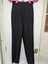 Vintage The Villager Petites Wool Pants Slacks Black Size 2 Made In USA Preppy